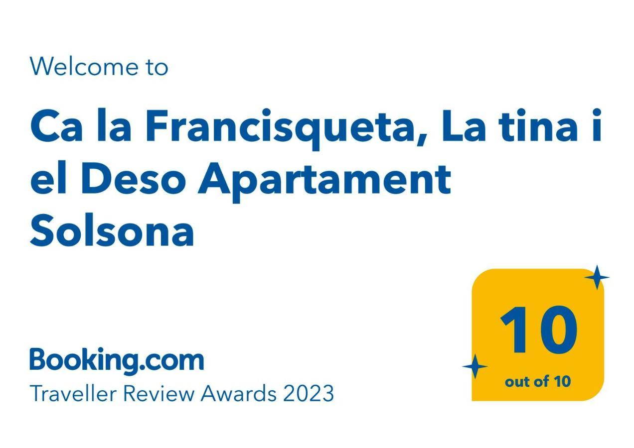 Ca La Francisqueta, La Tina I El Deso Apartament Solsona Exterior foto